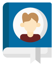 Person on Book Icon